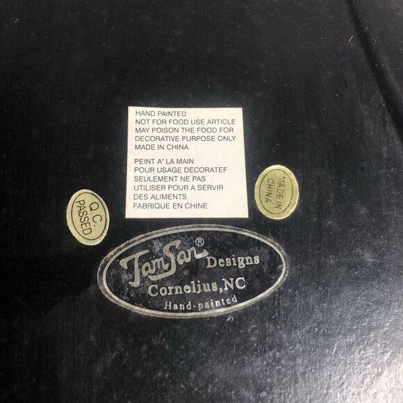 Tam San Designs Confitures de Provence Signed Hand painted Fruit Platter 14” - Picture 7 of 9